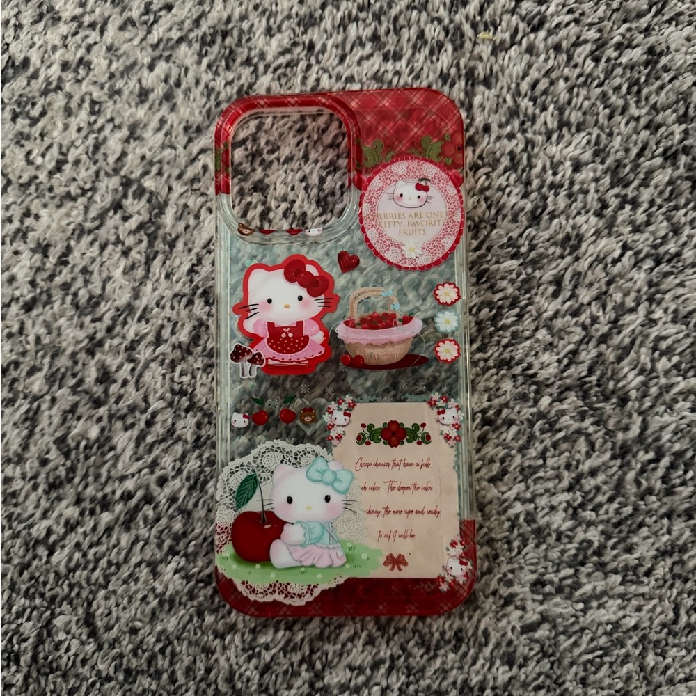 iPhone 16 Pro Max Cherry Hello Kitty Case